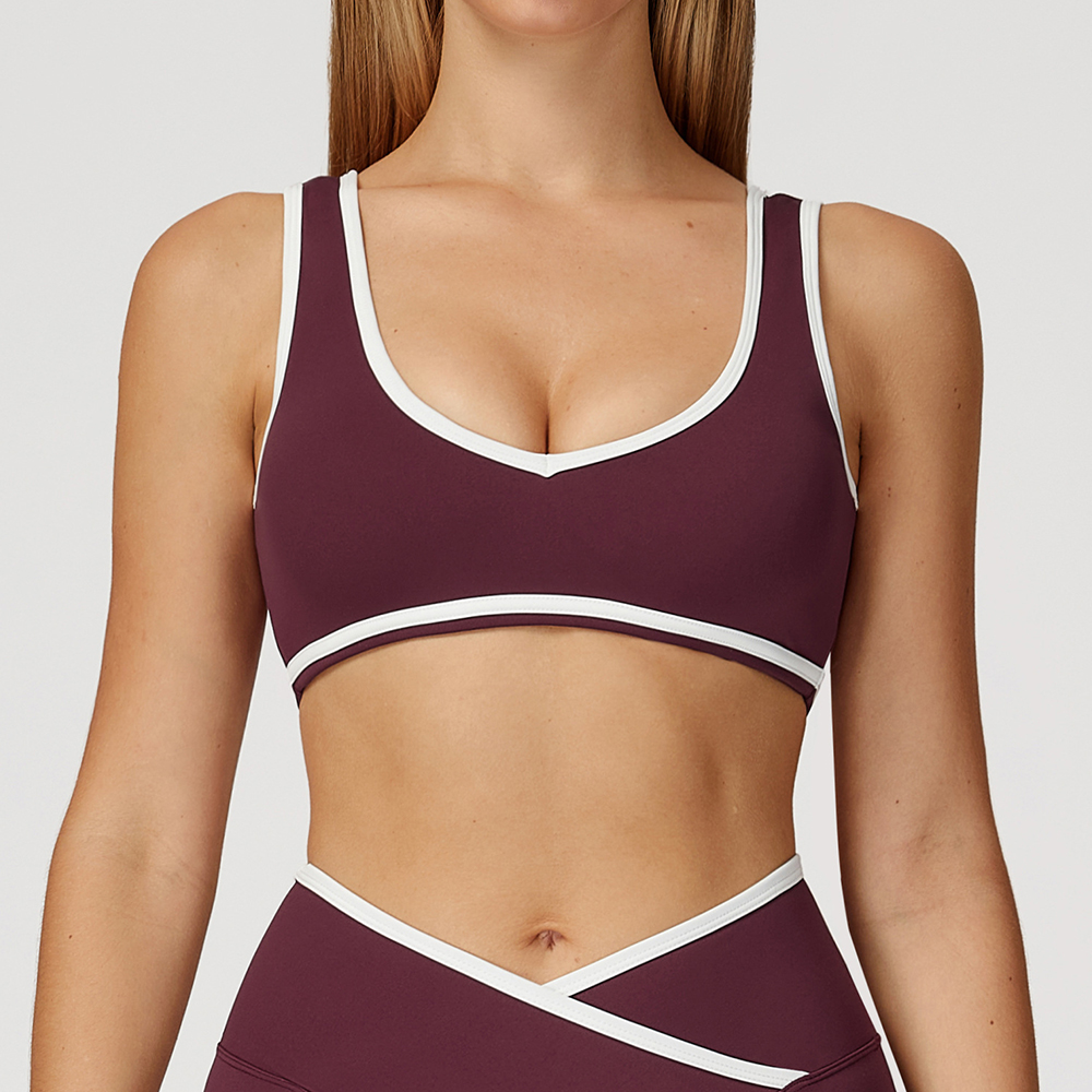 V-Neck Sports Bra Women Top Pu – Plunge Bra Push Up Bewertung und Preis