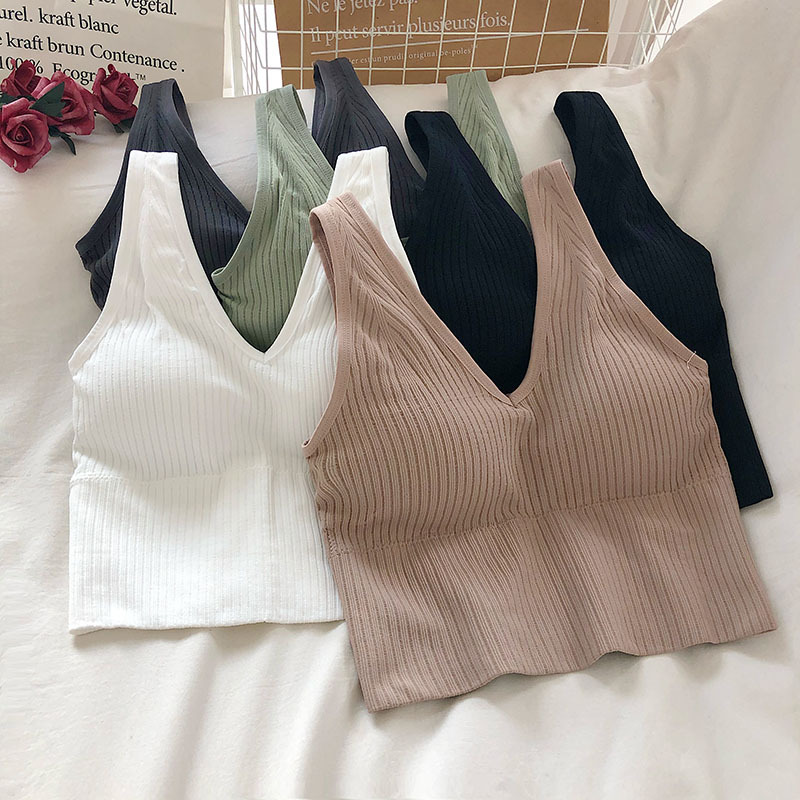 Women's Tank Crop Tops Female  – T Shirt Bra Seamless Bewertung und Preis