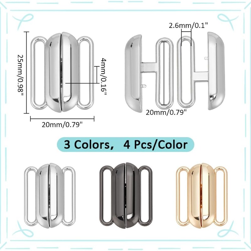 12 Sets 3 Colors Front Closing – Nursing Bra Clip Bewertung und Preis