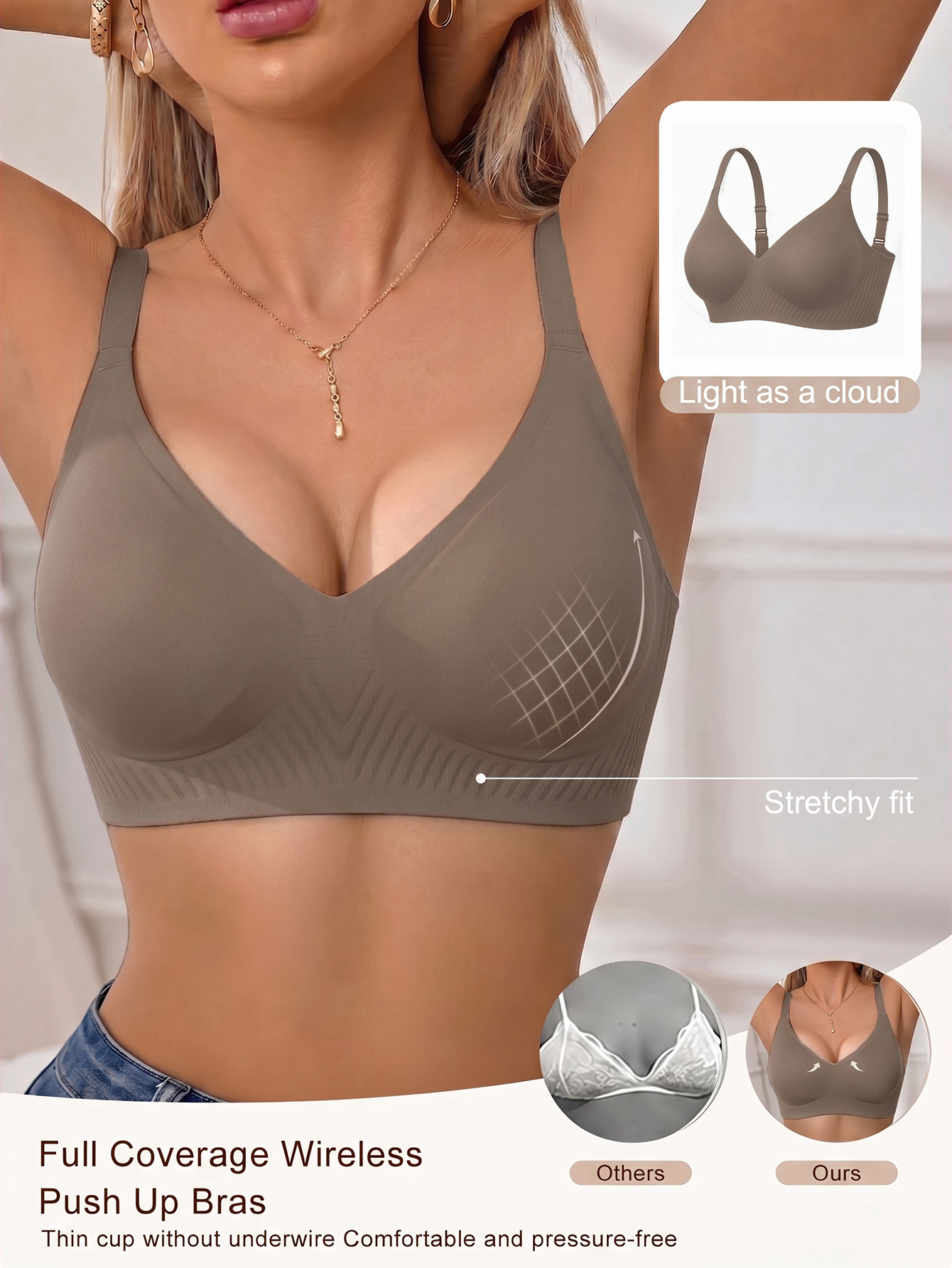 Full Coverage Push Up Jelly Su – Underwire Bra Padded Bewertung und Preis