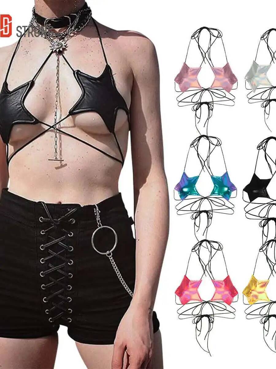 Women's Metallic Star Bra Top  – Lace Bralette Set Bewertung und Preis