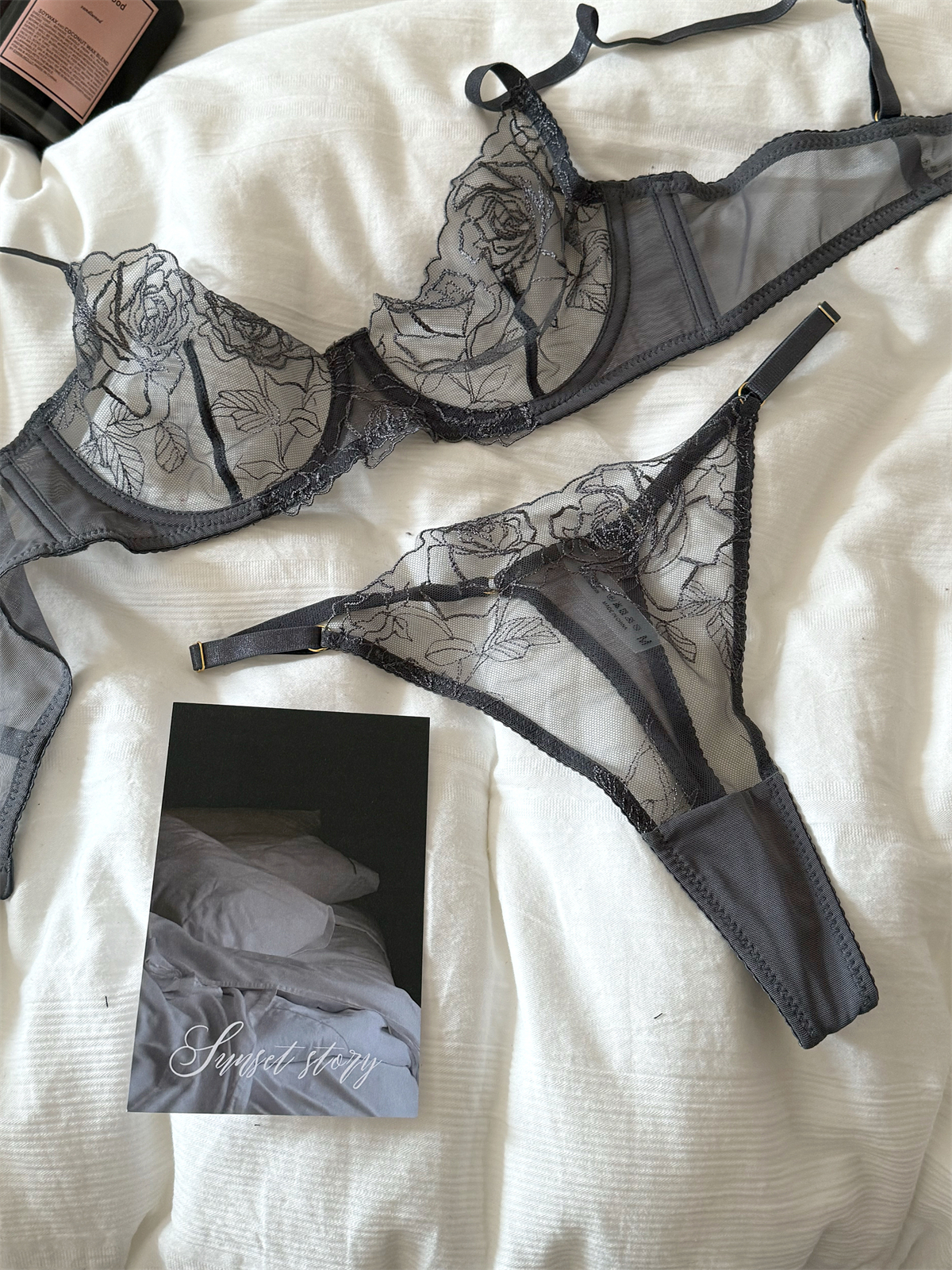 Lace embroidered flowers mesh  – Cotton Bra Everyday Bewertung und Preis