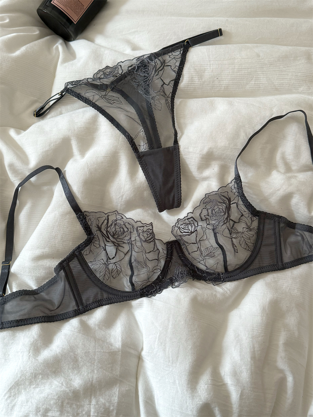 Lace embroidered flowers mesh  – Cotton Bra Everyday Bewertung und Preis