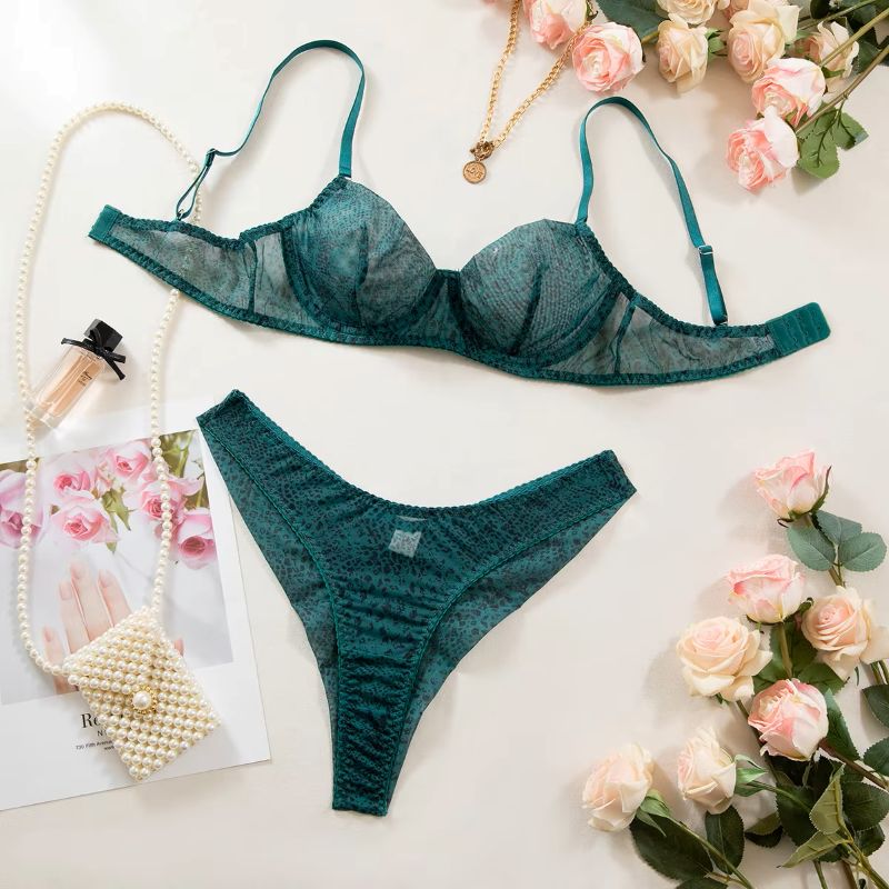 2pcs/Set Woman Lingerie Gather – Sheer Mesh Bra Bewertung und Preis